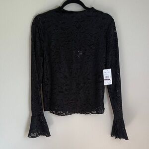 Jessica Simpson Black Lace Blouse